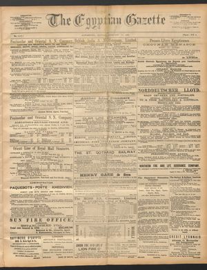 The Egyptian gazette vom 10.02.1890