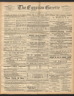 The Egyptian gazette vom 11.02.1890
