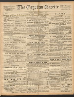 The Egyptian gazette vom 12.02.1890