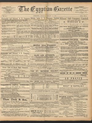 The Egyptian gazette on Feb 13, 1890