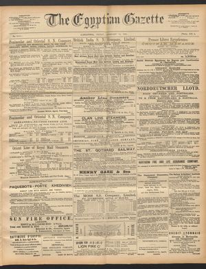 The Egyptian gazette vom 14.02.1890
