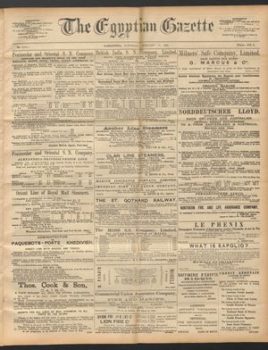 The Egyptian gazette vom 15.02.1890