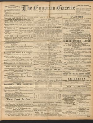 The Egyptian gazette on Feb 19, 1890