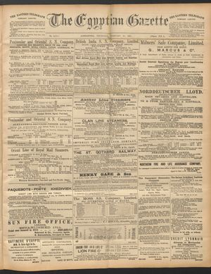 The Egyptian gazette vom 20.02.1890