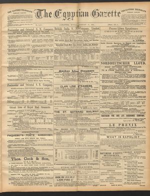 The Egyptian gazette on Feb 24, 1890