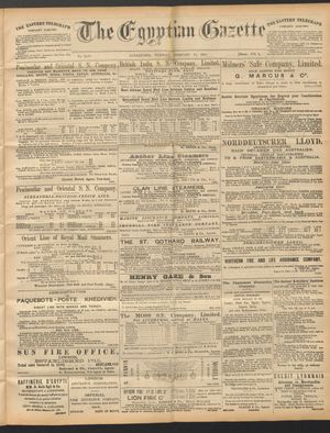 The Egyptian gazette vom 25.02.1890