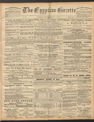 The Egyptian gazette on Feb 27, 1890