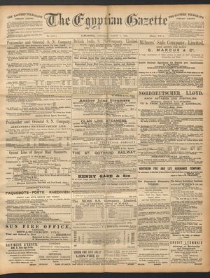 The Egyptian gazette on Mar 1, 1890