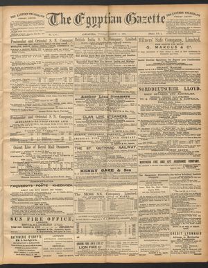 The Egyptian gazette vom 04.03.1890