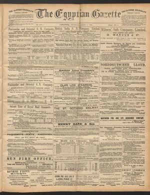 The Egyptian gazette vom 06.03.1890