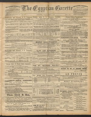 The Egyptian gazette vom 07.03.1890