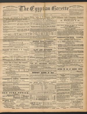 The Egyptian gazette on Mar 8, 1890