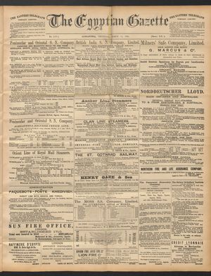The Egyptian gazette vom 13.03.1890