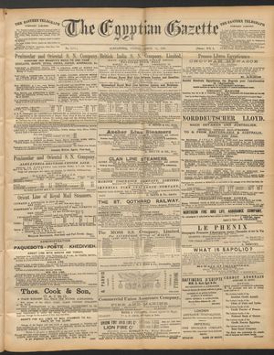 The Egyptian gazette vom 14.03.1890