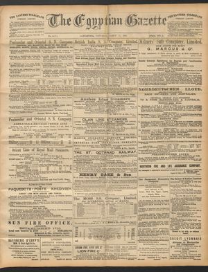 The Egyptian gazette vom 15.03.1890