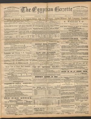 The Egyptian gazette vom 20.03.1890