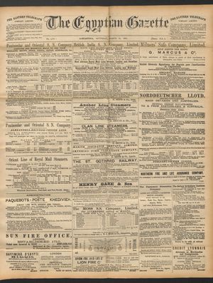 The Egyptian gazette vom 22.03.1890