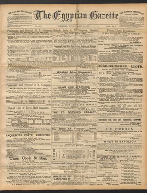 The Egyptian gazette vom 24.03.1890