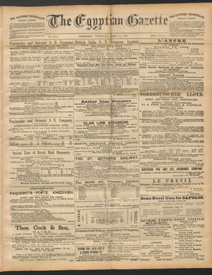 The Egyptian gazette vom 26.03.1890