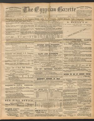 The Egyptian gazette vom 27.03.1890