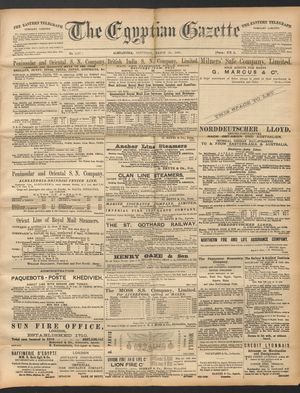 The Egyptian gazette vom 29.03.1890