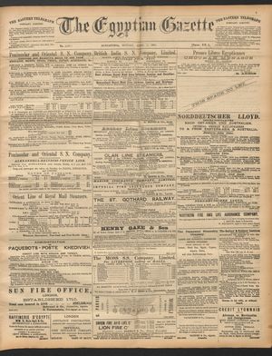 The Egyptian gazette on Apr 7, 1890