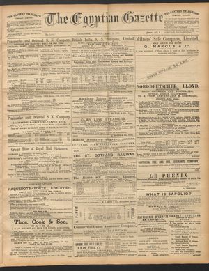 The Egyptian gazette vom 08.04.1890
