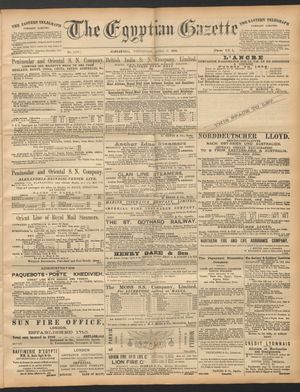 The Egyptian gazette vom 09.04.1890