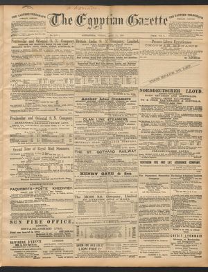 The Egyptian gazette vom 11.04.1890