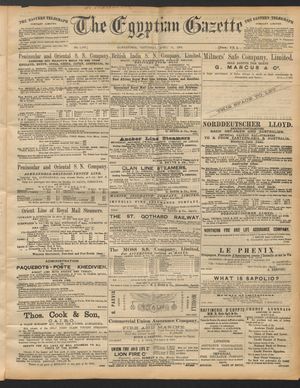 The Egyptian gazette vom 12.04.1890
