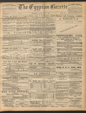 The Egyptian gazette on Apr 15, 1890