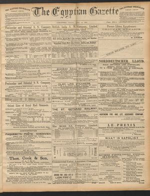 The Egyptian gazette on Apr 18, 1890