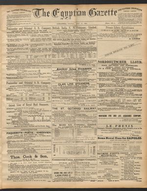 The Egyptian gazette vom 21.04.1890