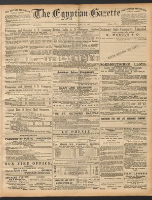 The Egyptian gazette vom 24.04.1890