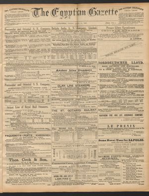 The Egyptian gazette on Apr 25, 1890