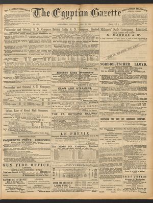 The Egyptian gazette vom 26.04.1890