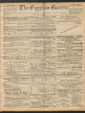 The Egyptian gazette vom 02.05.1890