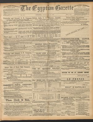 The Egyptian gazette vom 12.05.1890