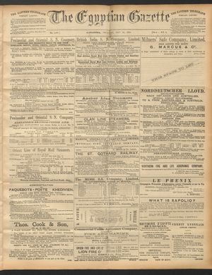 The Egyptian gazette vom 22.05.1890