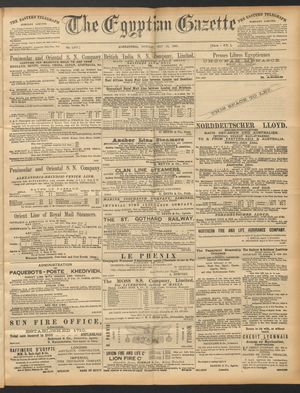 The Egyptian gazette vom 26.05.1890