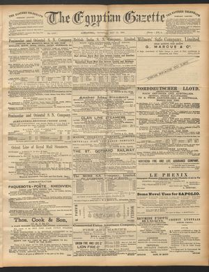 The Egyptian gazette vom 29.05.1890