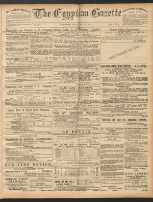 The Egyptian gazette vom 30.05.1890