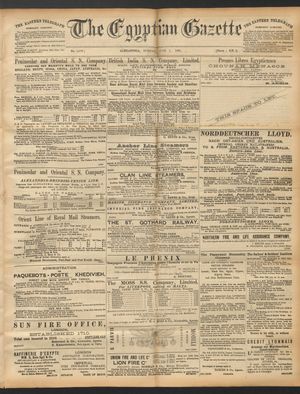 The Egyptian gazette vom 02.06.1890