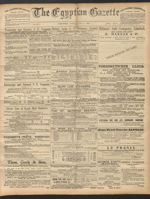 The Egyptian gazette vom 03.06.1890
