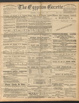 The Egyptian gazette vom 05.06.1890