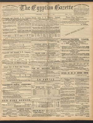 The Egyptian gazette on Jun 6, 1890