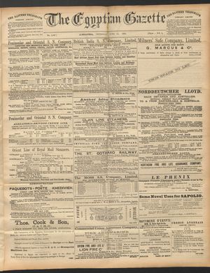 The Egyptian gazette vom 12.06.1890