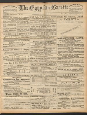 The Egyptian gazette vom 14.06.1890