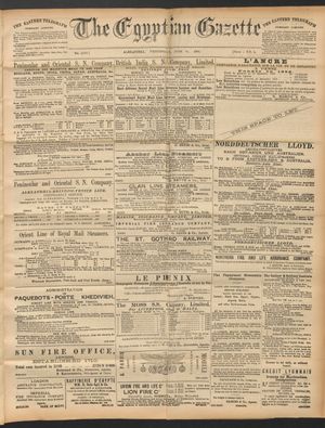 The Egyptian gazette on Jun 18, 1890