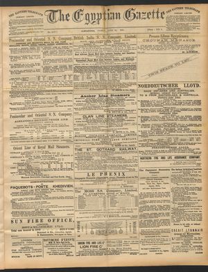 The Egyptian gazette vom 20.06.1890
